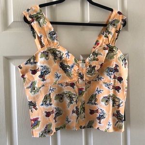 Western Cowboy Cowgirl Sleeveless ModCloth Blouse 16 NWT